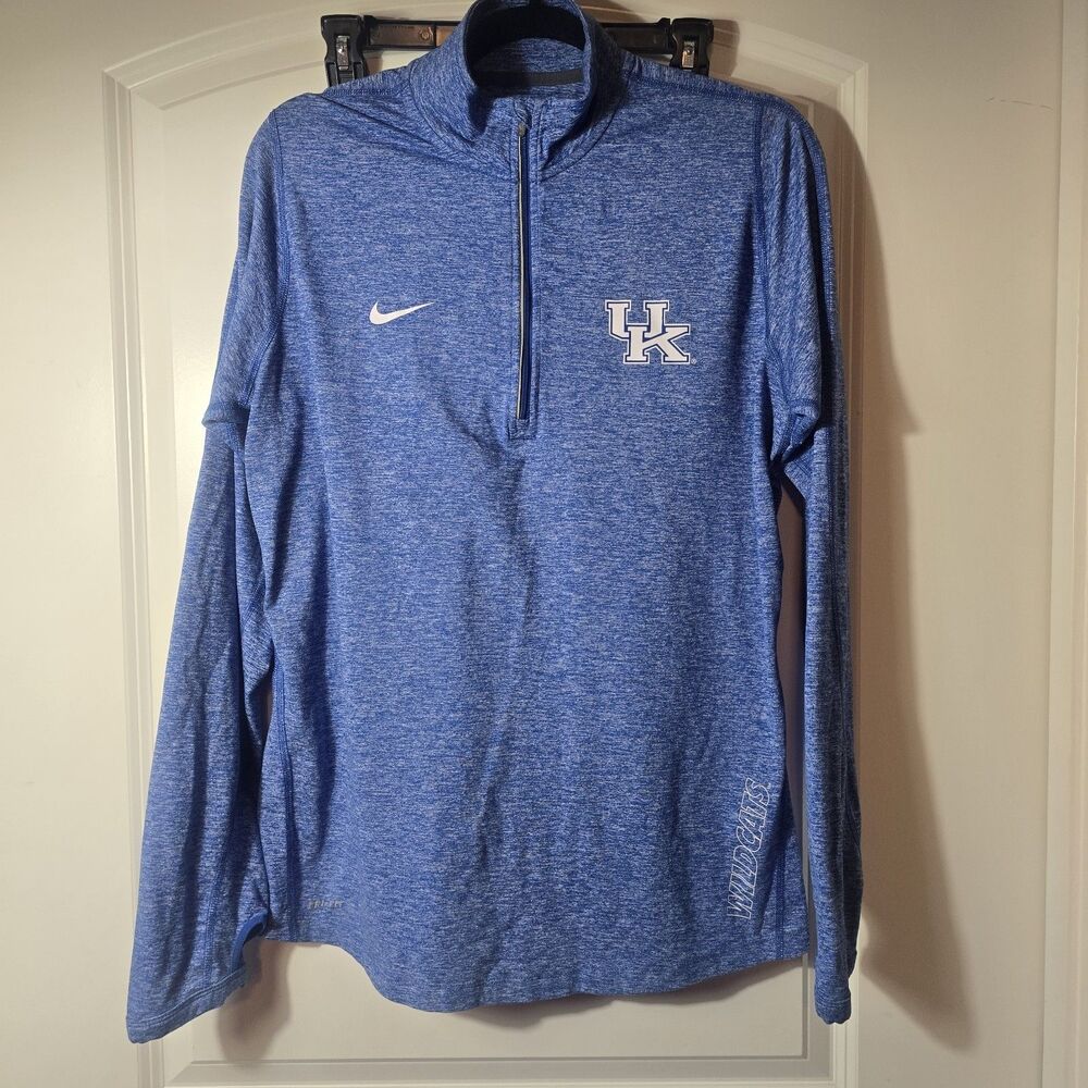Kentucky Wildcats (UK) Womens X-Large Blue Quarter Zip Pullover Dri-FIT Nike